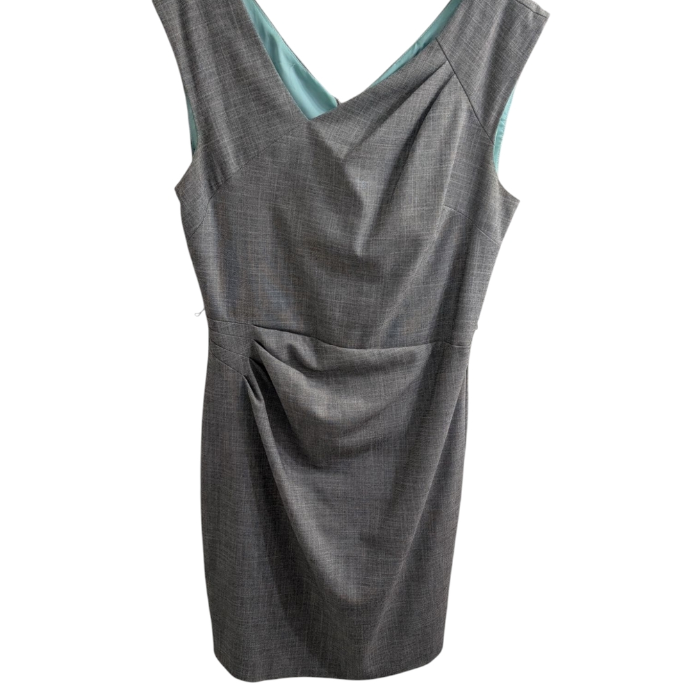 Le Chateau Gray Ruched Sheath Mini Dress